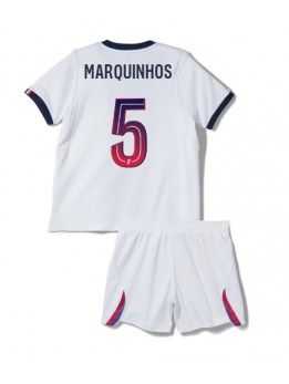 Paris Saint-Germain Marquinhos #5 Replika Borta Kläder Barn 2026-27 Kortärmad (+ byxor)